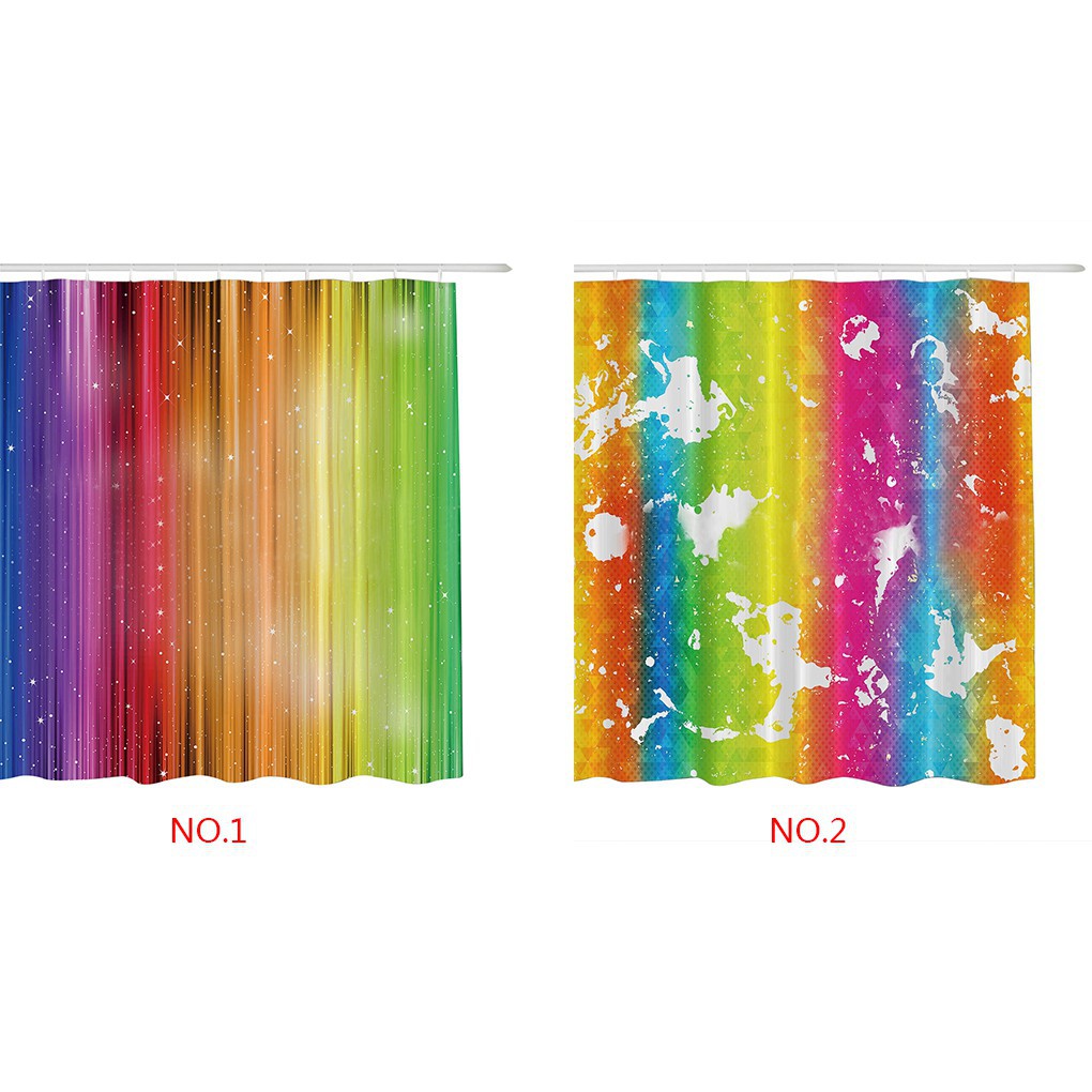 Rèm ngăn phòng tắm 12 khoen in kĩ thuật số