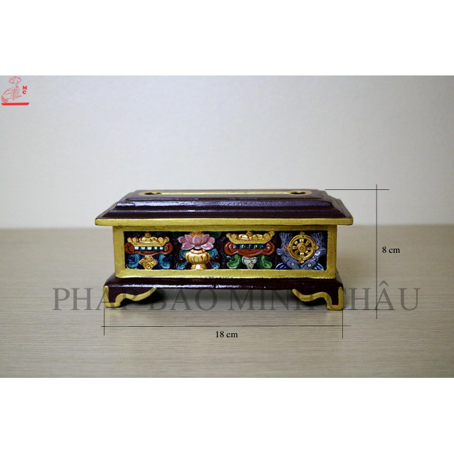 LƯ XÔNG 8 CÁT TƯỜNG GỖ NEPAL (18CM - 28CM - 36CM)