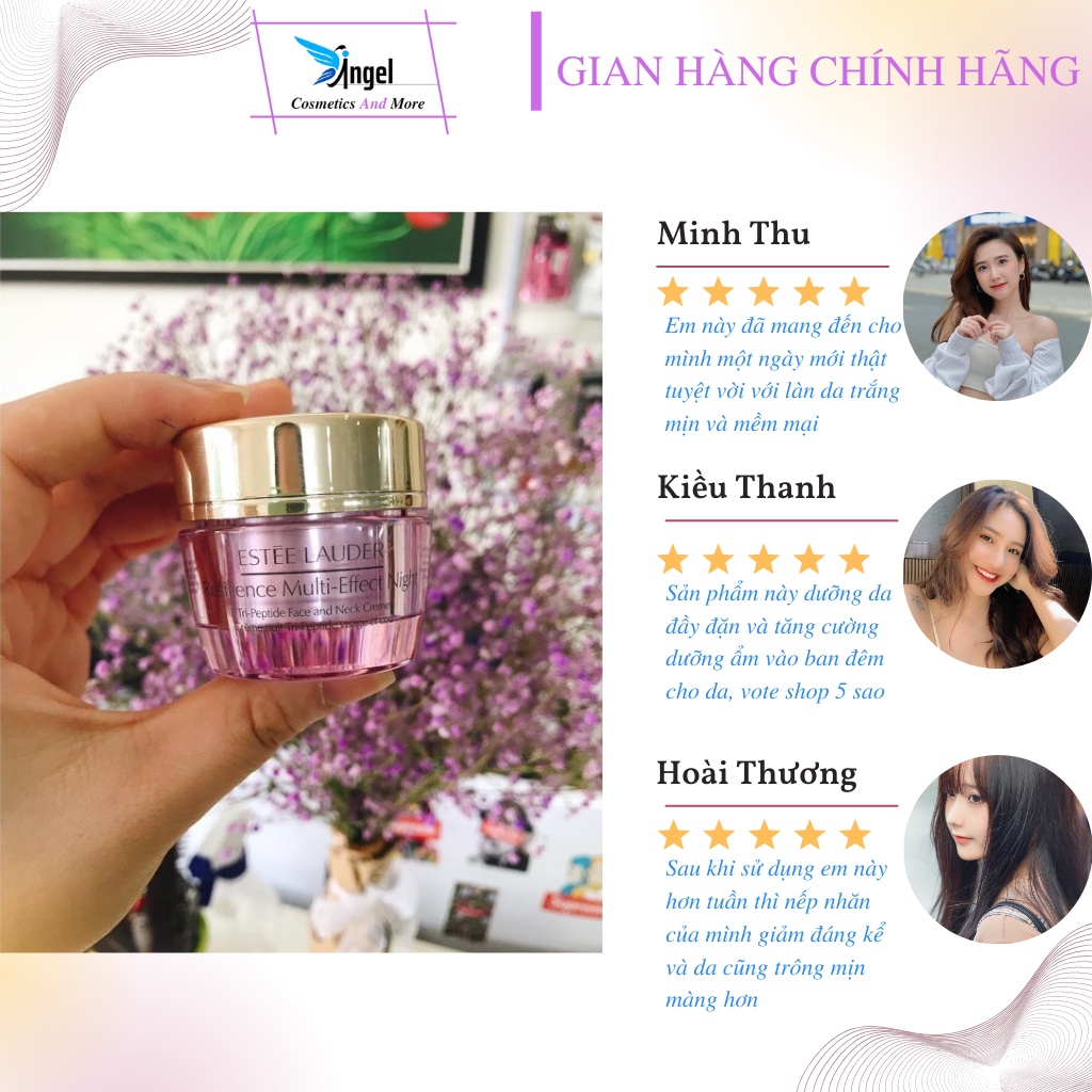 Kem dưỡng nâng cơ săn chắc ban đêm da mặt và cổ  Estee Lauder Resilience dưỡng da chuyên sâu 15ml