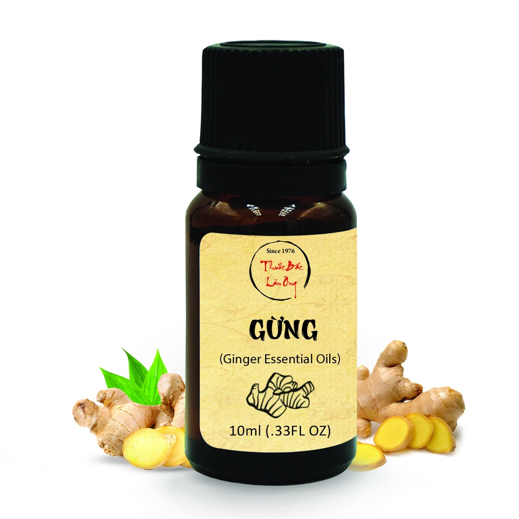 Tinh dầu Gừng nguyên chất 20ml, massage giảm mỡ bụng, đùi, bắp tay, bắp chân hiệu quả - Thuốc bắc lãn ông