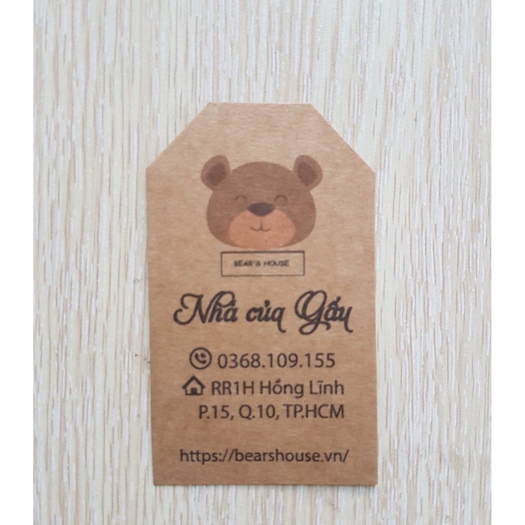 200 tag giấy kraft in theo yêu cầu