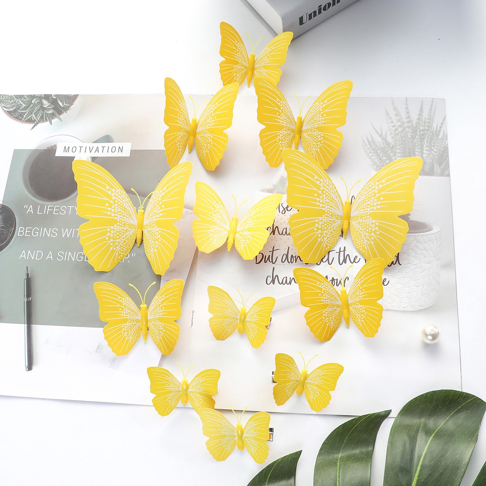 Set 12 Kẹp Tóc Bướm Nhiều Màu