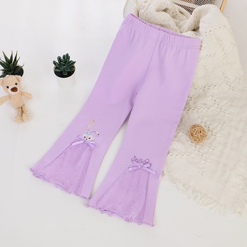 Quần Legging Elsa  Loe bé gái chất liệu Zip Hàn co dãn, mềm mịn dễ thương size đại 8-35kg LG02