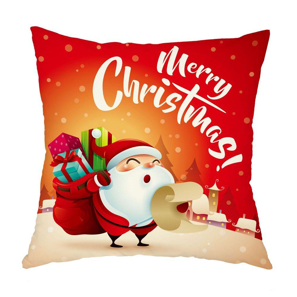 Vỏ Gối In Họa Tiết Giáng Sinh / Năm Mới 2021 Kích Thước 45x45cm Trang Trí Nhà Cửa / Văn Phòng / Giáng Sinh