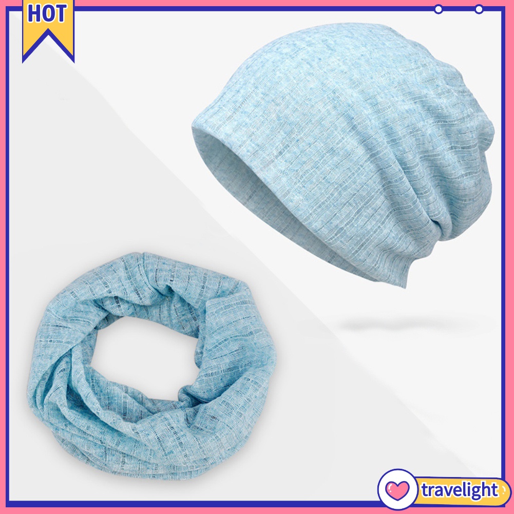 Mũ beanie kiêm khăn choàng cổ đa năng chống tia UV