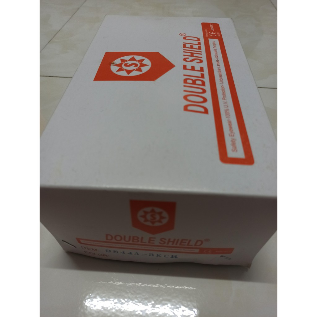 COMBO 1 HỘP=12 CÁI - Kính bảo hộ chống bụi mưa gió đi đường - Loại tốt - 9844A BKCR - Double Shield - ĐÀI LOAN