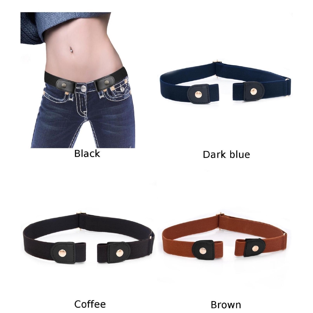 Dây Thắt Lưng Co Giãn Vô Hình Có Khóa Cài Tùy Chỉnh Thời Trang Cho Nam Và Nữ