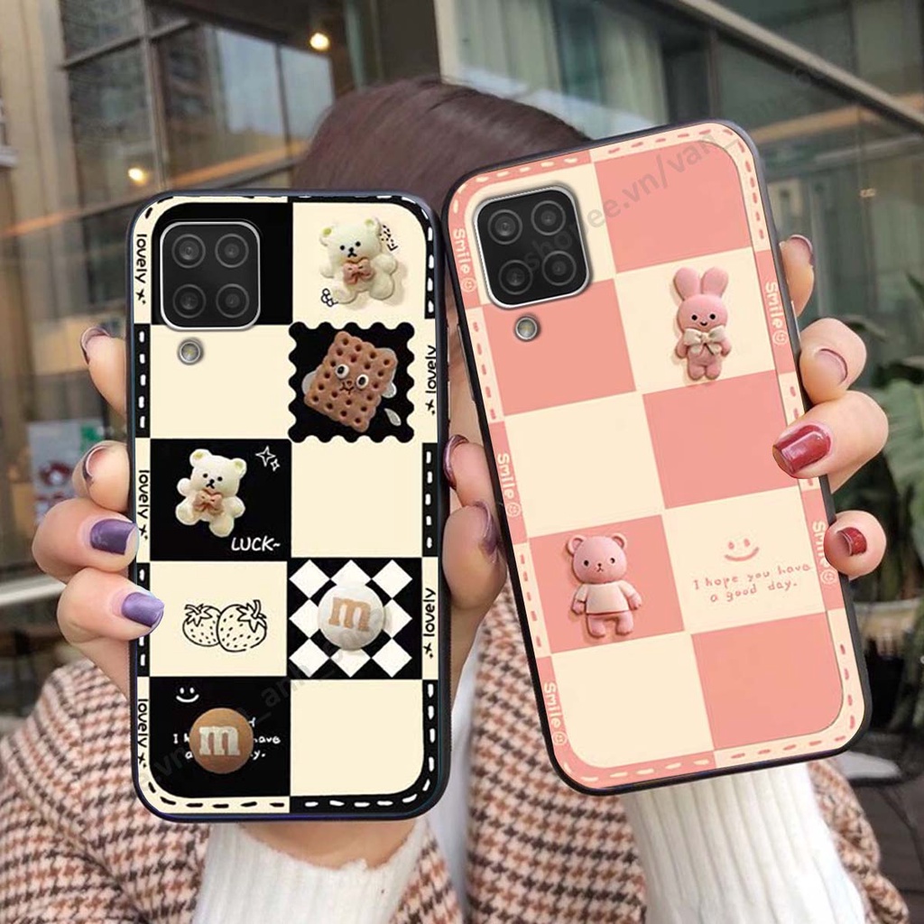 Ốp lưng Samsung A12 / M12 hình gấu, kẹo dễ thương cute