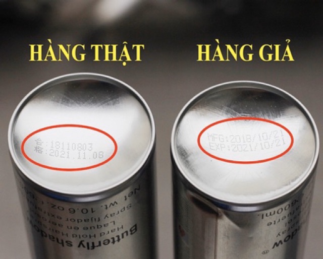 Gôm xịt tóc butterfly shadow chính hãng 320ml