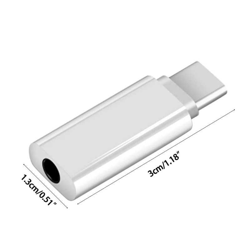 Cáp Chuyển Đổi Kỹ Thuật Số Từ Cổng 3 5mm type-c Sang Cổng Cắm Màu Trắng Đen Thiết Thực