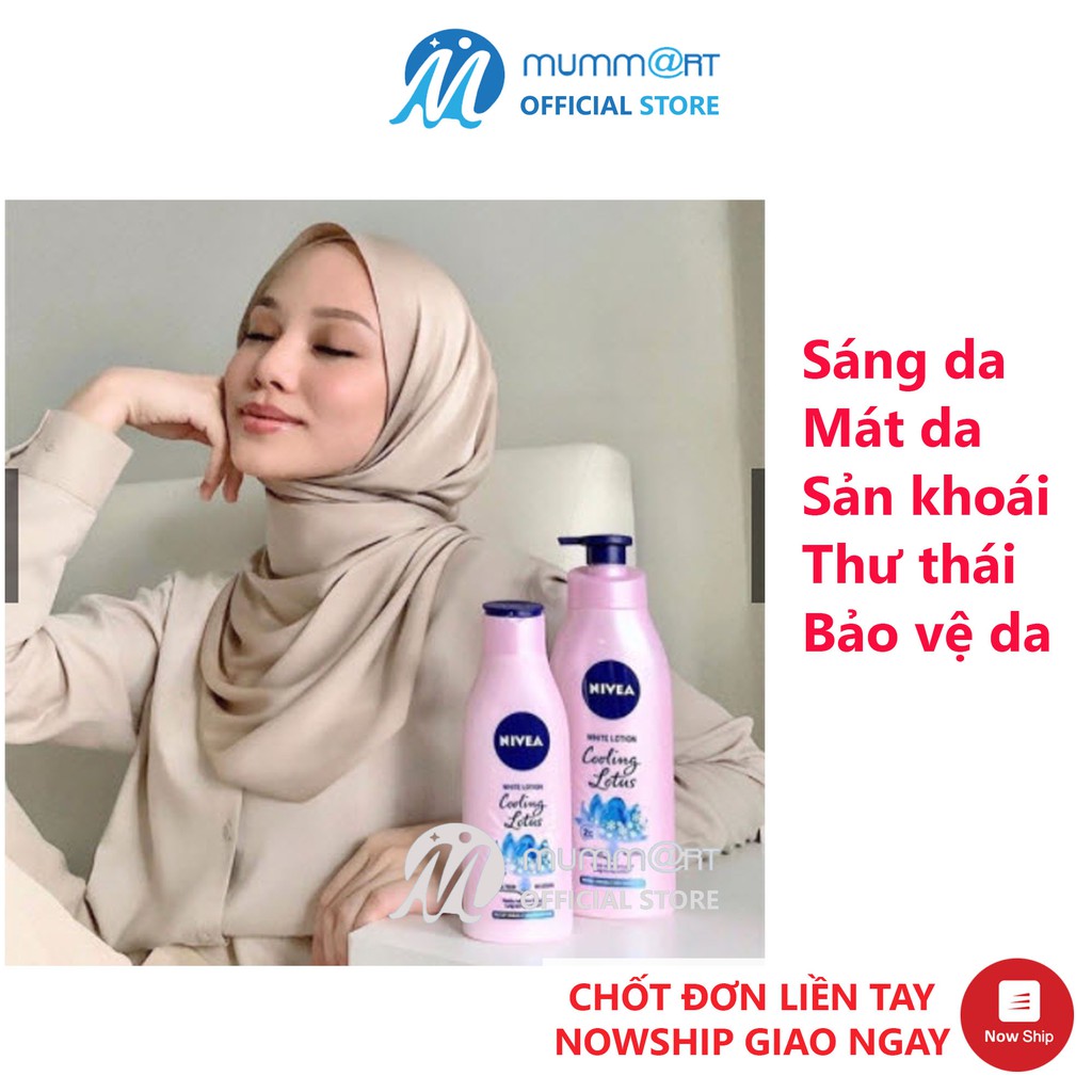 Sữa Dưỡng thể Nivea Extra White Lotion Cooling Lotus 525ml Thái Lan, da sáng mịn, da mát | BigBuy360 - bigbuy360.vn