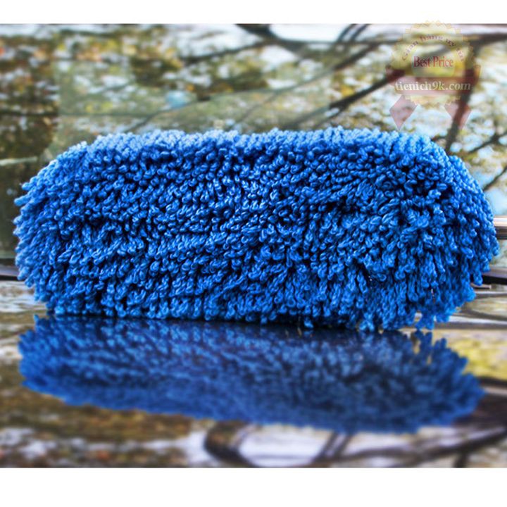 Chổi nano lau rửa xe hơi sợi mềm vải cọ dẹt phất bụi ô tô cán dài thu gọn