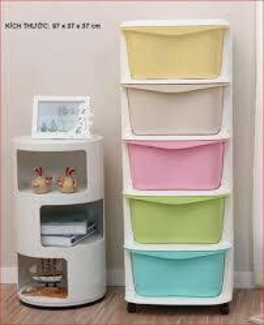 TỦ NHỰA GHÉP CÓ BÁNH XE VIỆT NHẬT 5 TẦNG 5 MÀU SIÊU TIỆN LỢI