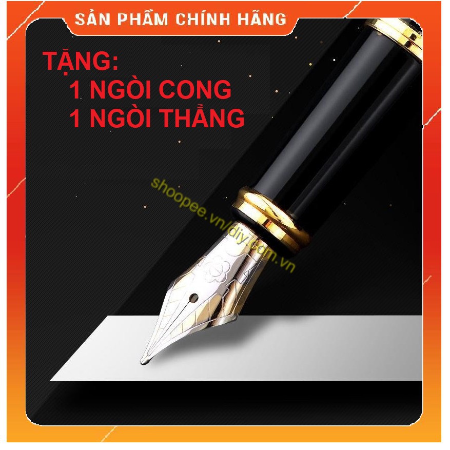 🚚 CHÍNH HÃNG - Bút Máy Hero Mũi Tên Vàng Ký Tên, Thư Pháp, Ký Họa - Tặng 1 Ngòi Cong + 1 Ngòi Thẳng 🚚Quà Tặng