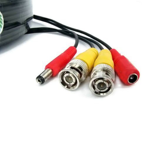 Cáp camera 30m có nguồn và đầu BNC sợi nhỏ tiện lợi (Đen)