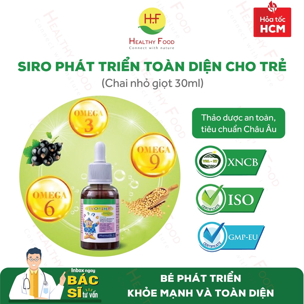 [Ý] Fitobimbi Omega Junior - Bổ Sung DHA, Omega 369 giúp phát triển trí não, tốt cho mắt của trẻ (Chai 30ml)