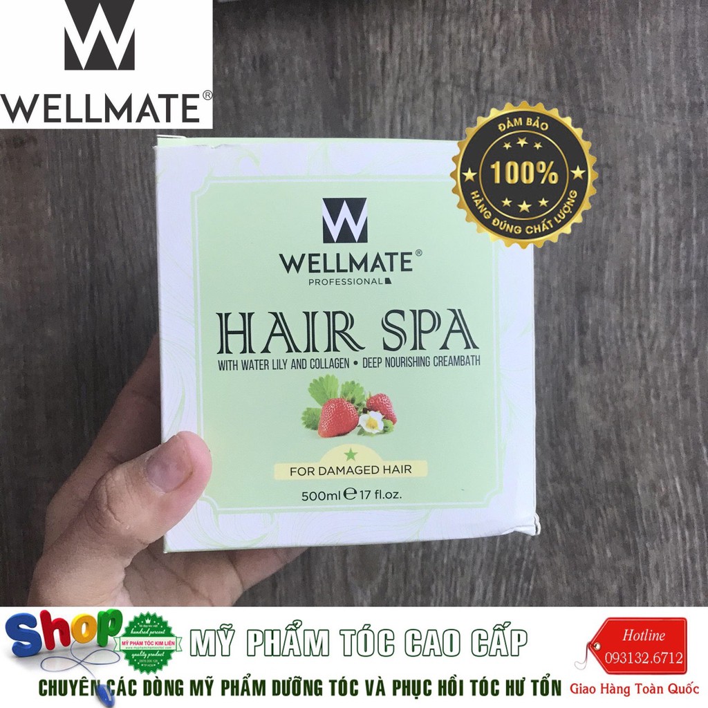 [WELLMATE-CHÍNH HÃNG] HẤP DẦU PHỤC HỒI TÓC COLLAGEN WELLMATE 500ML - HẤP 1 SAO