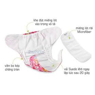 Bỉm vải siêu chống tràn cho bé size s, m, l