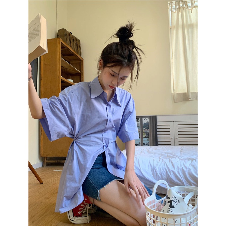 Áo Sơ Mi Tay Ngắn Và Dài Phong Cách Hàn Quốc Thời Trang Mùa Hè Cho Nữ