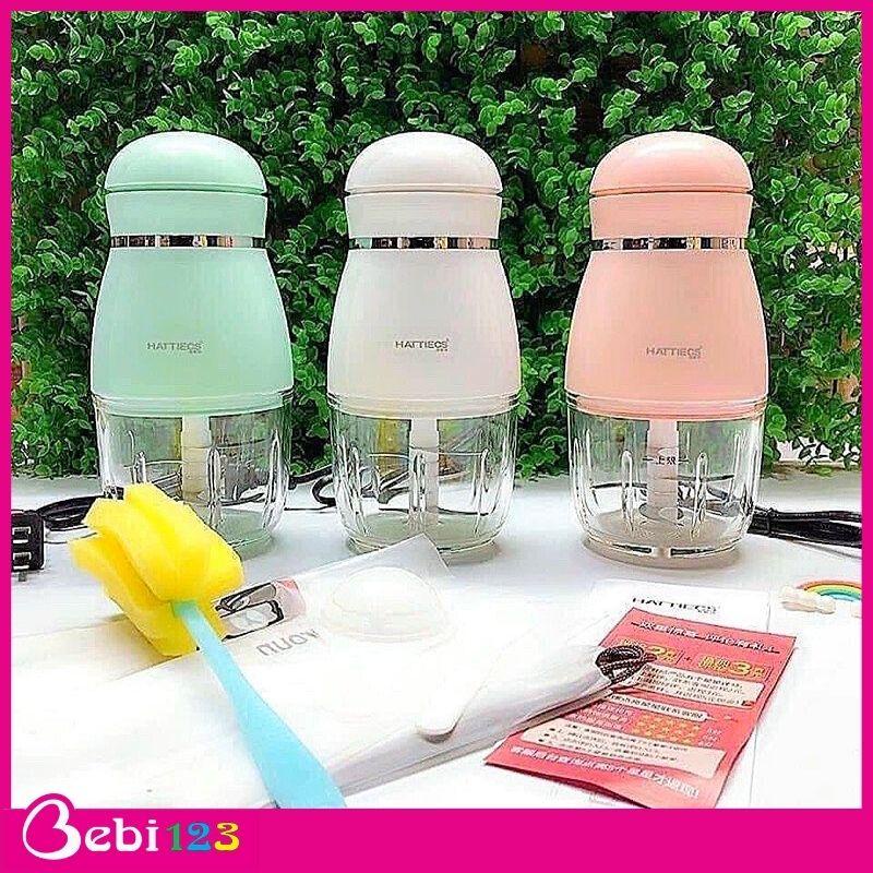 Máy xay đa năng Hattiecs 0.3L, máy xay đồ ăn dặm cầm tay 6 lưỡi hattiecs cho mẹ và bé