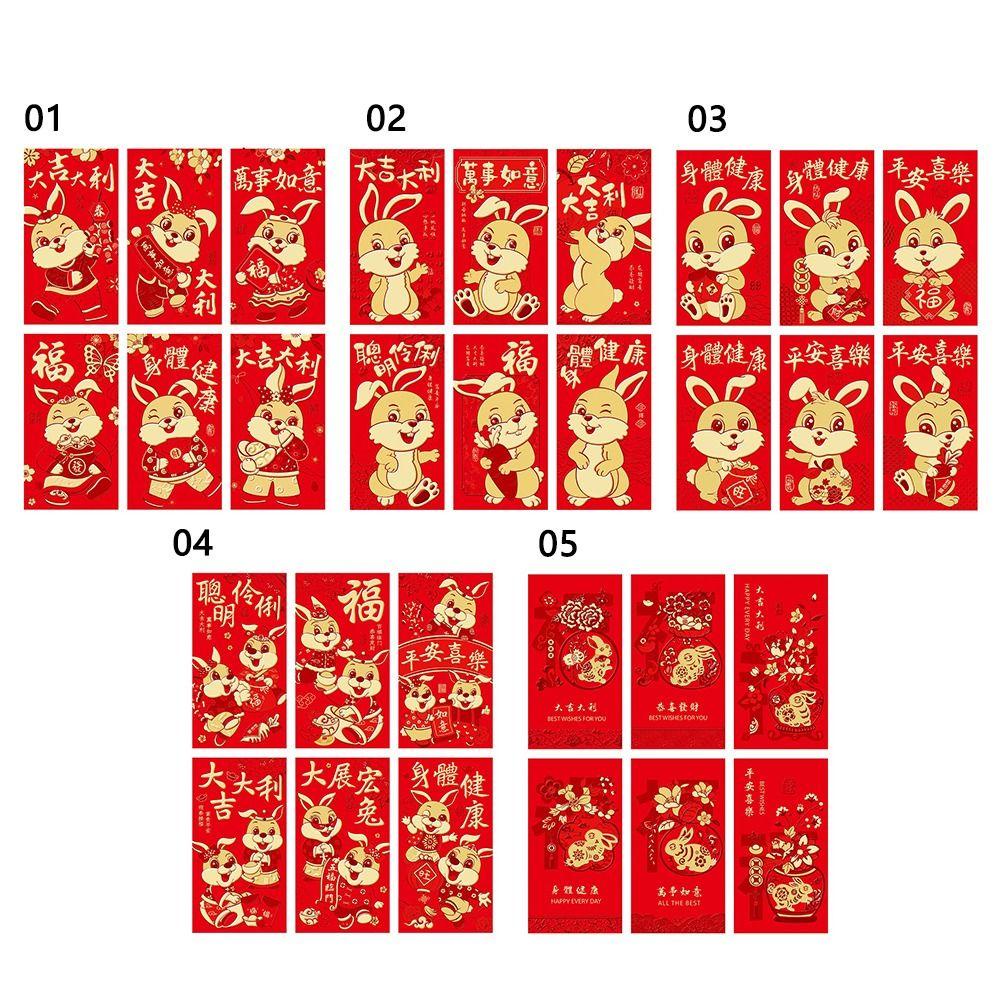 FOREVER Bộ 18 Bao Lì Xì Đỏ Hoạt Hình Năm Mới Cho Năm Mới Hongbao 2023