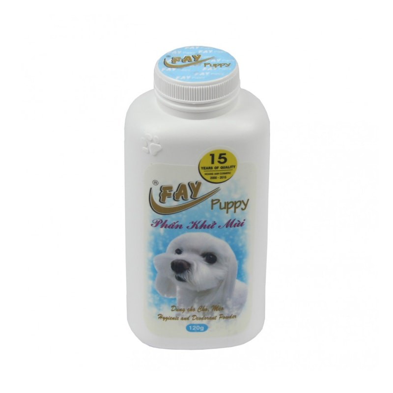 Phấn tắm khô, khửi mùi cho chó Fay Puppy 120gr