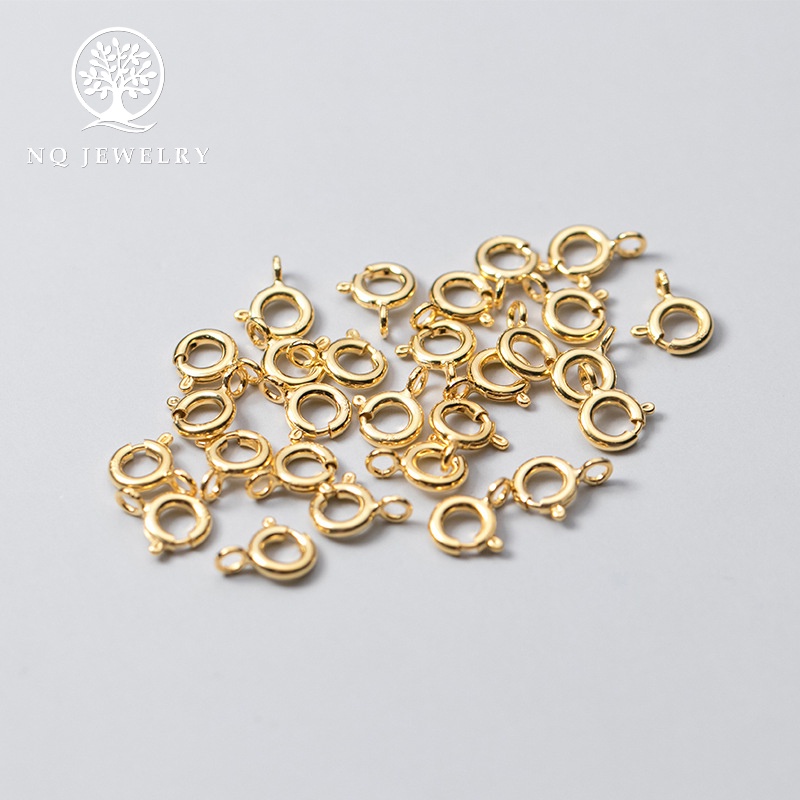 Charm bạc móc khóa tròn kết vòng tay, dây chuỗi - NQ Jewelry