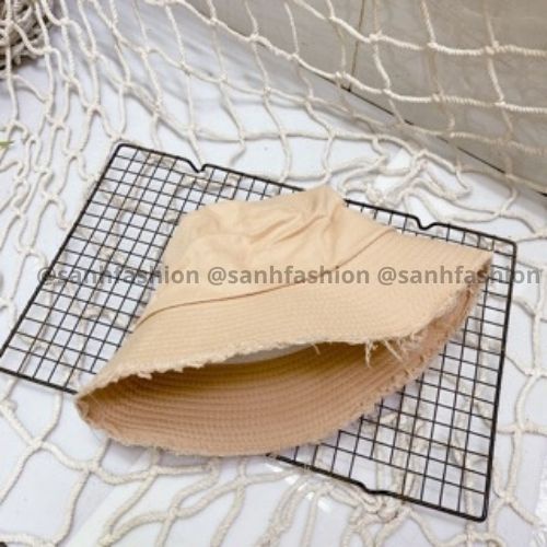 Mũ bucket trơn vành tròn tua rua Nón tai bèo chất kaki thời trang form unisex nam nữ BK25
