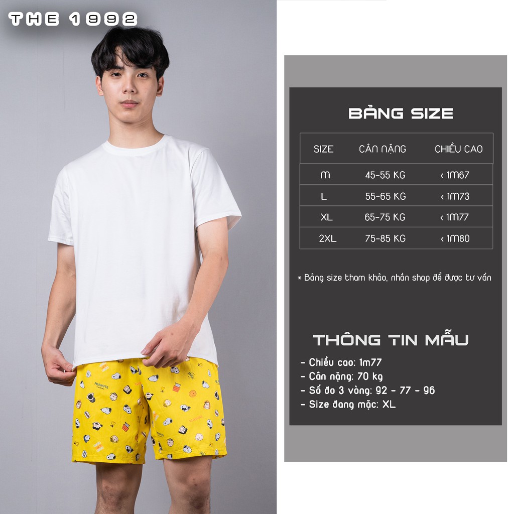 Quần đùi nam THE 1992 cartoon Quần short nam mặc nhà | BigBuy360 - bigbuy360.vn
