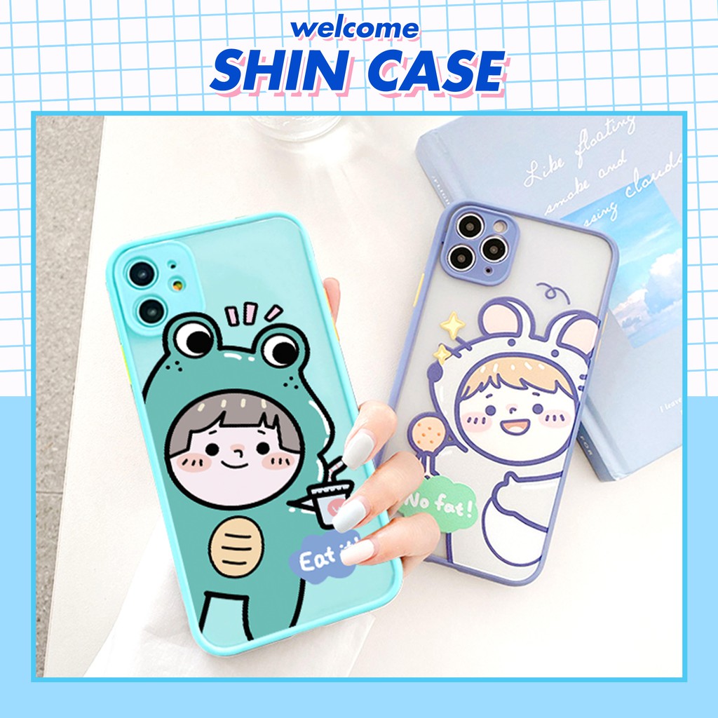 Ốp lưng iphone Etfa Cute nhám viền nổi cong 5/5s/6/6plus/6s/6splus/7/7plus/8/8plus/x/xr/xs/11/12/pro/max/plus/promax