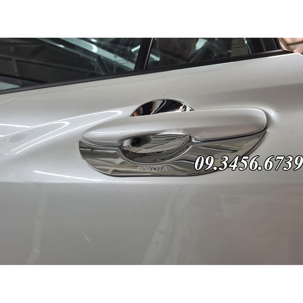 Ốp Tay Cửa Và Hõm Cửa Xe Toyota Cross 2021 2022 Mạ Crom Cao Cấp Chống xước tay cửa làm đẹp cho xe