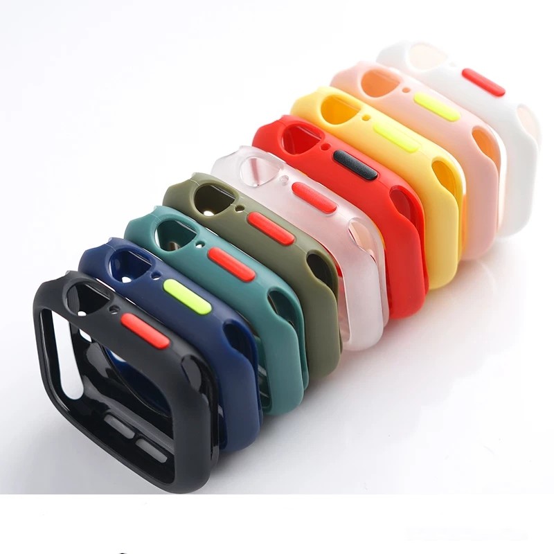 Ốp đồng hồ silicone TPU chống sốc thích hợp cho Iwatch 1 / 2 / 3 / 4 / 5 / 6 Se 38mm 40mm 42mm 44mm