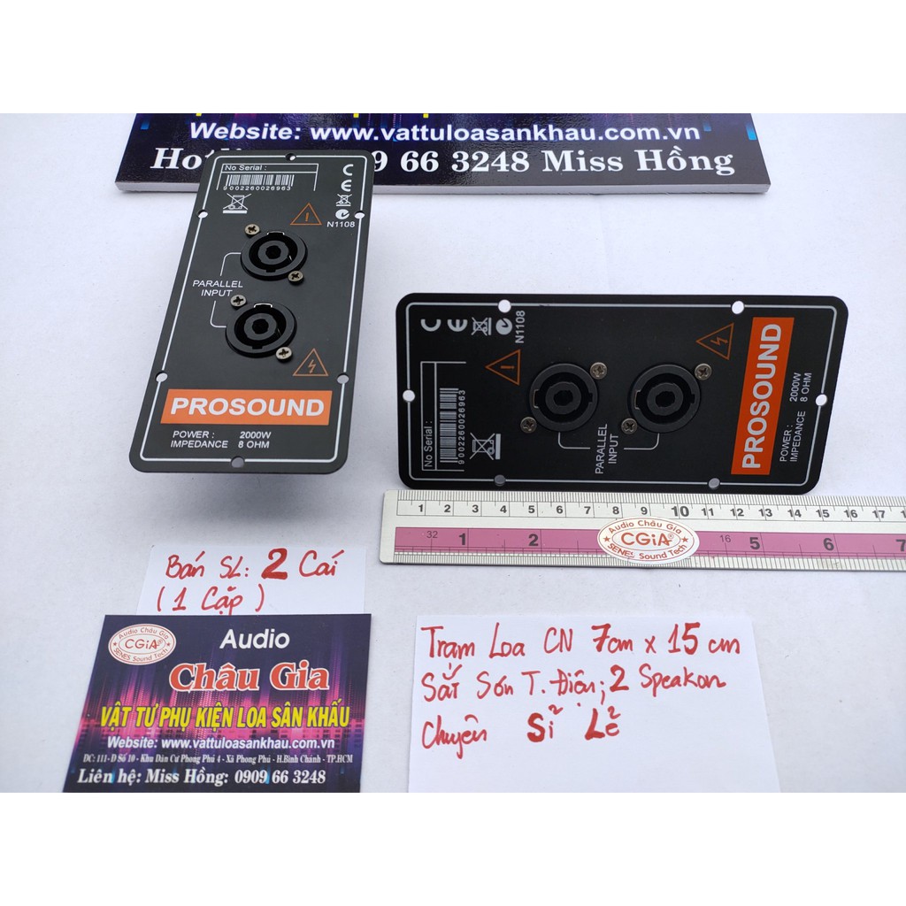 Trạm loa sắt 7cm x15cm 2 cái Audio Châu Gia