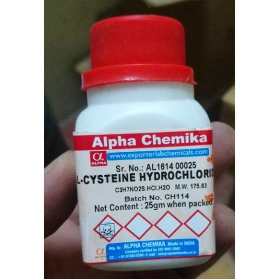 SALE1 [HÀNG ẤN ĐỘ] Hóa chất L-CYSTEINE HYDROCHLORIDE thí nghiệm CAS 7048-04-6 SALE1