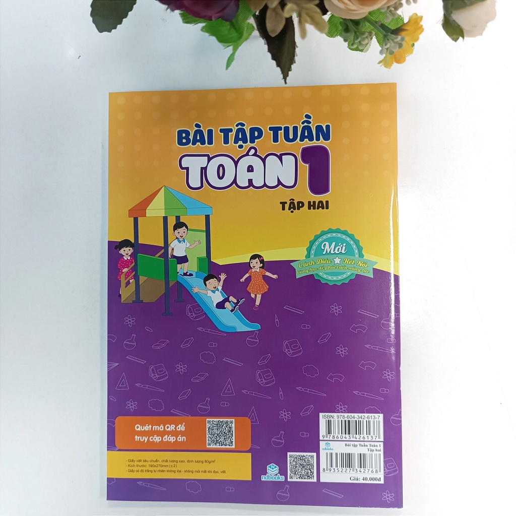 Sách - Bài tập tuần Toán 1 - Tập 2 (Cánh diều và kết nối cùng học để phát triển năng lực)