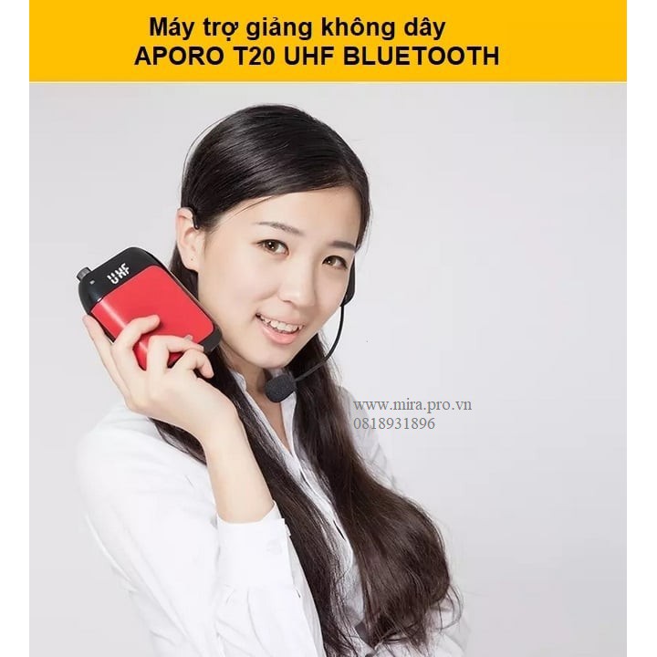 Máy trợ giảng aporo t20 uhf 2.4G  có Bluetooth
