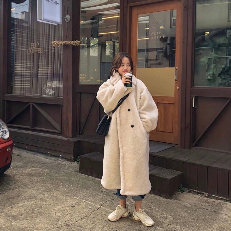 ÁO KHOÁC LÔNG DÁNG DÀI ULZZANG