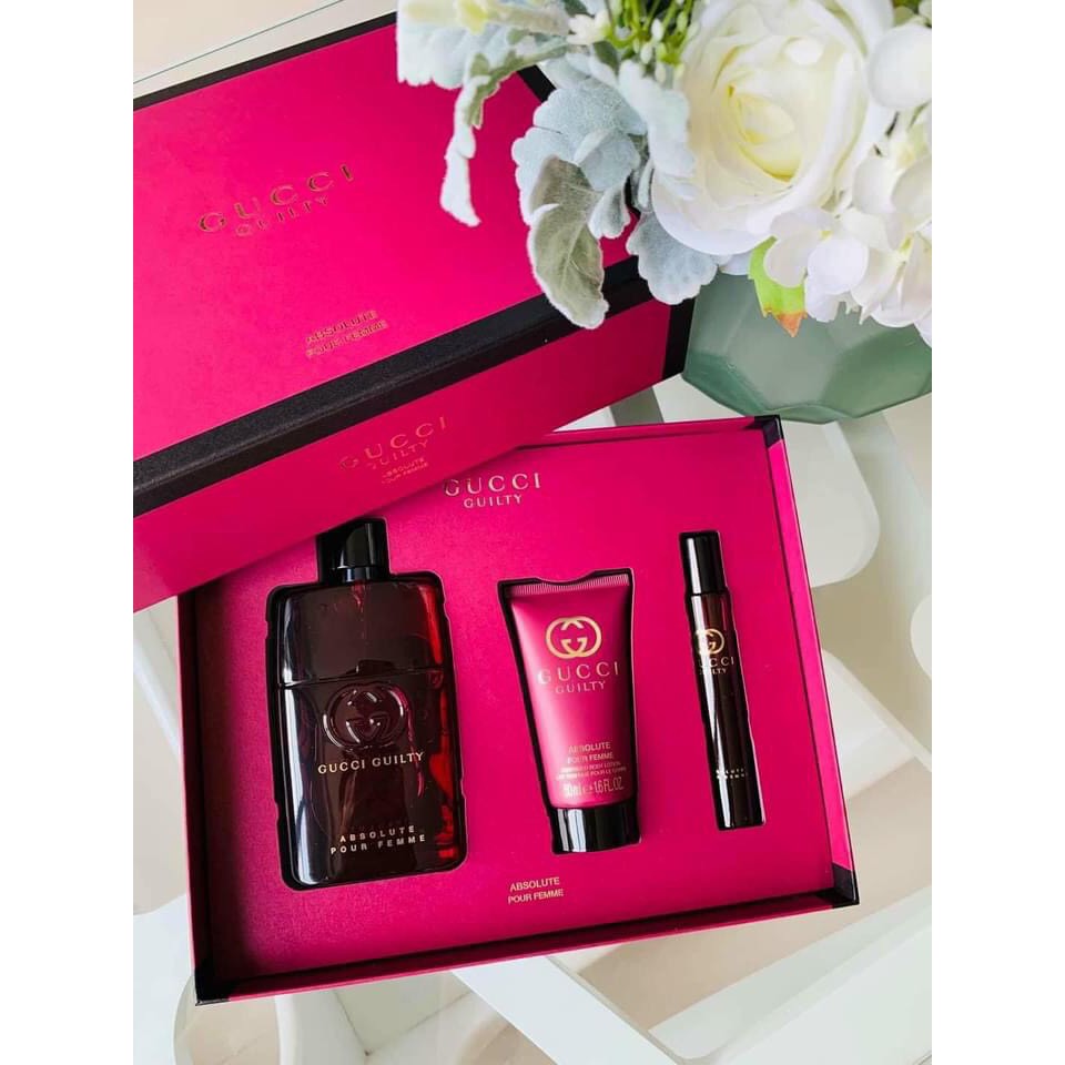 Bộ nước hoa Giftset Gucci Guilty Absolutely Pour Femme EDP 90ml | Dòng Gucci | Tien Perfume