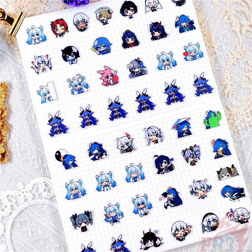 ★★★ Sticker Dán Trang Trí Nhật Ký Mini Honkai Impact Q-1 ★★★ Set 48 Miếng Dán Trang Trí Album Thời Trang DIY