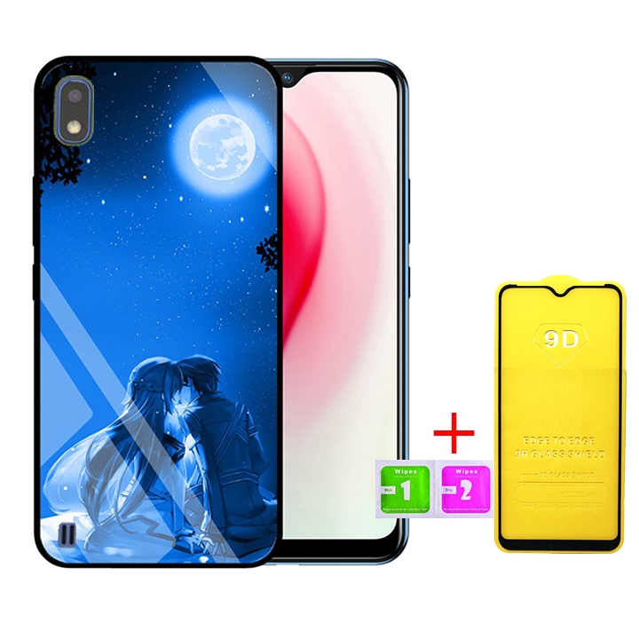 Combo Ốp lưng SAMSUNG A10 + 1 kính cường lực full màn hình, Kính 3D sang trọng Không nhòe, không phai ( Tim shop )