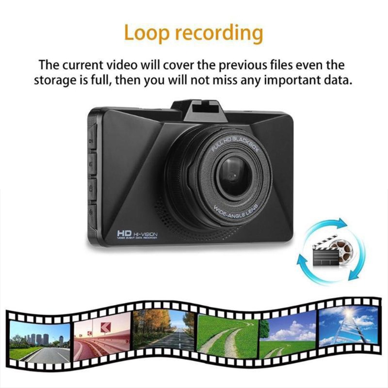 Camera hành trình cảm biến chuyển động quay ban đêm 3.0 Inches 1080P góc rộng 170 độ
 | BigBuy360 - bigbuy360.vn