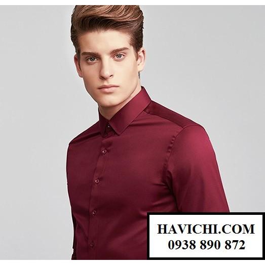Áo sơ mi nam đỏ 💚𝗙𝗥𝗘𝗘𝗦𝗛𝗜𝗣💚 - Sơ mi nam đỏ sang trọng, vải mềm mịn, thoáng mát, dễ ủi | BigBuy360 - bigbuy360.vn