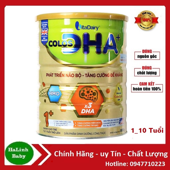 Sữa bột Colos DHA 1+ 800G [Date mới nhất]