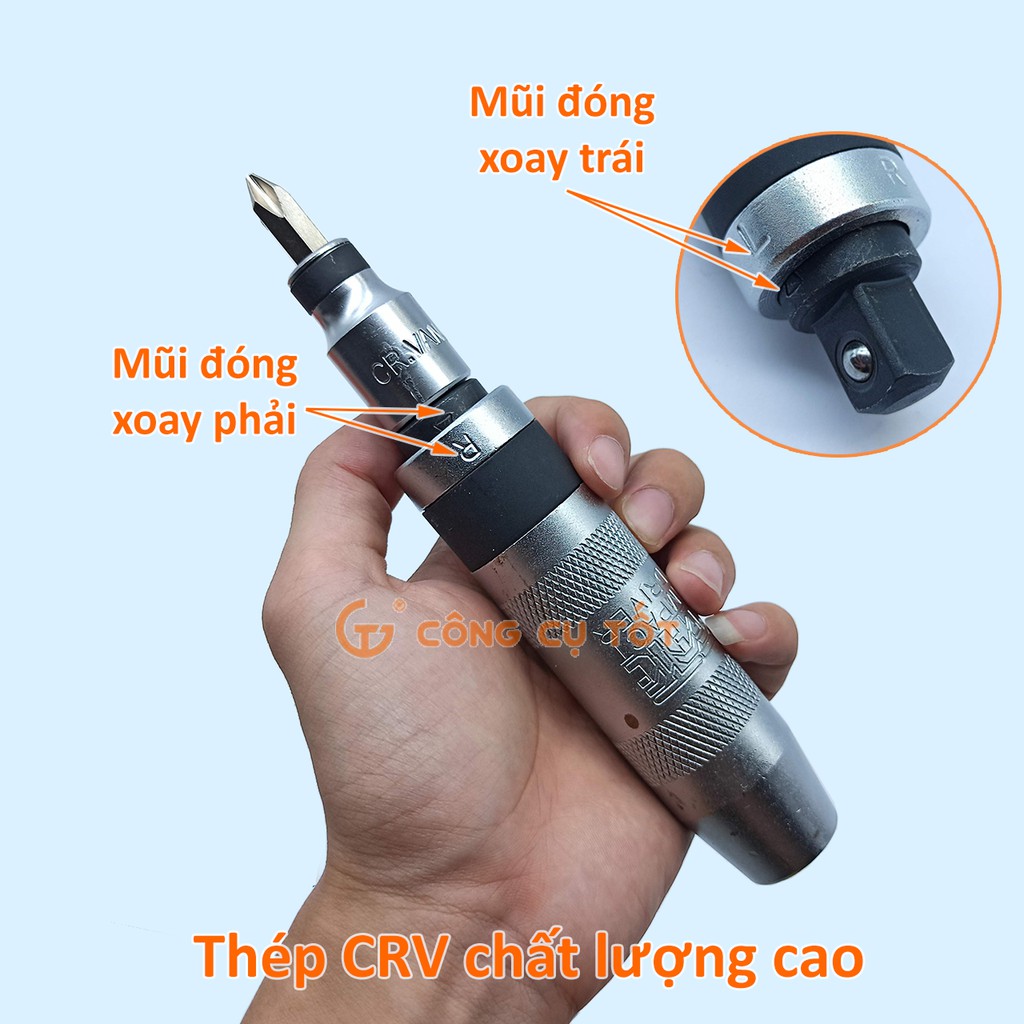 Bộ tô vít đóng xoay tự động đảo chiều 15 chi tiết GT210113