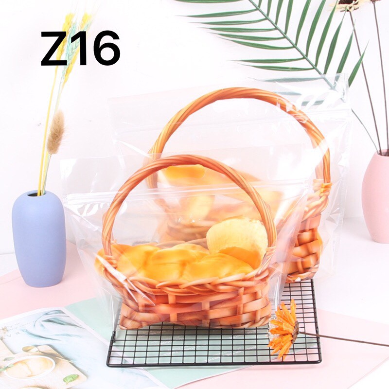 Túi zip đựng bánh/kẹo hình GIỎ MÂY nhiều mẫu - 10c