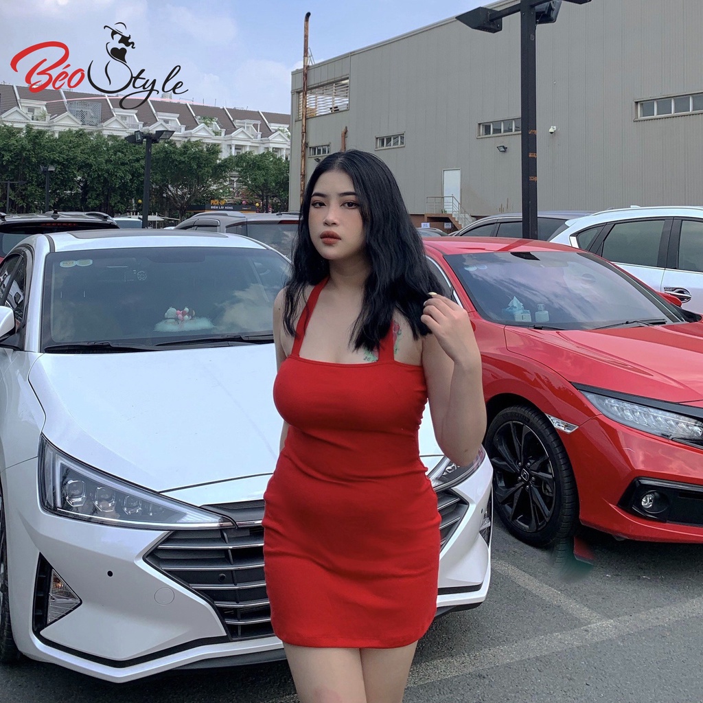 Đầm thun body 2 dây sexy Bigsize DABS035 Dành cho các nàng mũm mĩm từ 55-95kg- Mặc đi chơi, dạo phó , đi tiệc | BigBuy360 - bigbuy360.vn