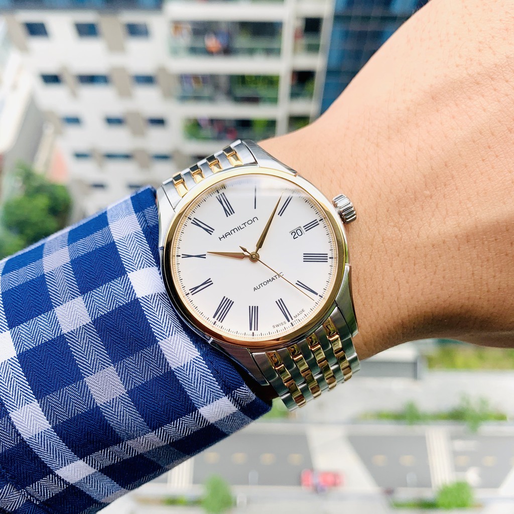 Đồng hồ nam chính hãng Hamilton Valiant H39525214 - Máy cơ tự động Thụy Sĩ - Kính Sapphire