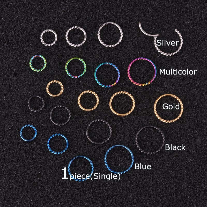 1 Chiếc Khuyên Tai Hình Xoắn Ốc 16g