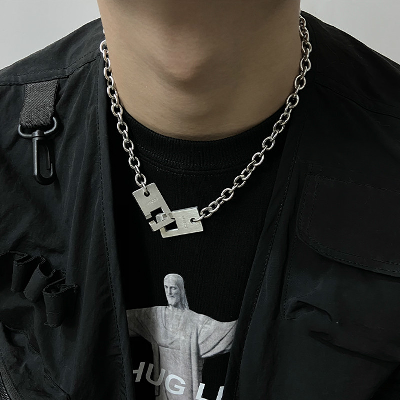 Dây Chuyền Thép Titan Phong Cách Tối Giản Cá Tính 19724