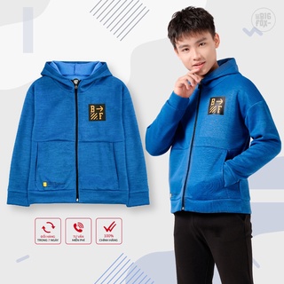 Áo khoác bé trai  thu đông, áo gió cho bé dài tay có mũ hoodie size đại logo BF 41 - 56 kg